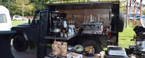 Coffee bar on wheels barista op locatie